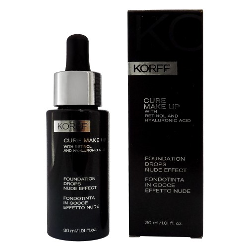 Korff Cure Make Up Fondotinta In Gocce Effetto Nude Tonalità 06 Cacao Con Retinolo E Acido Ialuronico 30ml / Cod. 0695